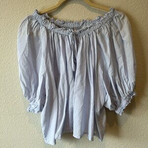 Doen shore top in seaglass. Medium.